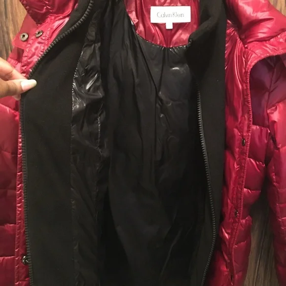 Calvin Klein Red Puffer Jacket - Picture 4 of 11